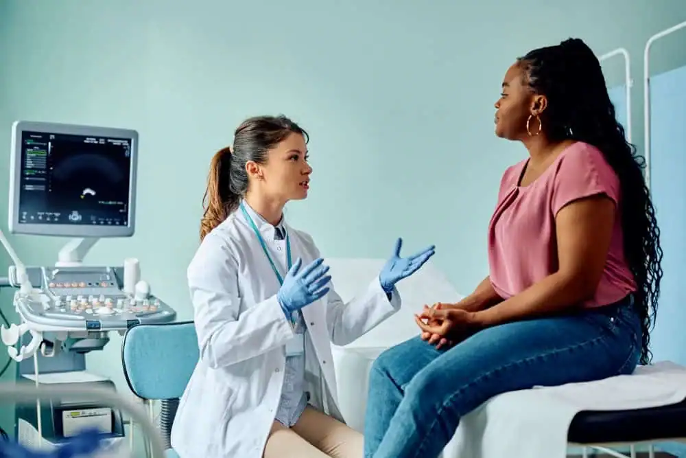 Woman have consultation about vaginal laxity Llanelli