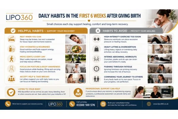 What to Do (and Avoid) in the First 6 Weeks After Giving Birth To Avoid Diastasis Recti 3 First 6 Weeks After Giving Birth To Avoid Diastasis Recti Llanelli : Daily Habits in the First 6 Weeks After Giving Birth